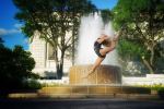 Hayden by fountain